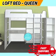 eHauz Queen Kids Bedframe/ Loft Bed set/ Bunk Bed, Double Decker/ Children's Bed