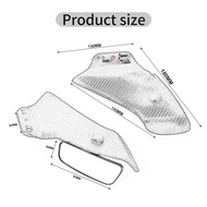 {FDA} Motorcycle Side Winglet Kit Spoiler Fairing Rear View Mirror BLACK/CARBON FIBER Fixed Wing Kit
