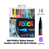 [WE-ARTS] UNI POSCA Water-based Paint Marker Set ( PC-1M 8C 8SC & 16C / PC-3M 8C 8SC & 16C / PC-5M 8