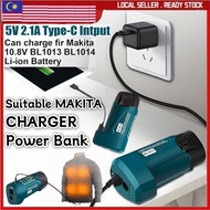 Power Bank Compact Charger Battery Adapter 10.8V 12V Input Type-C Output USB Converter MAKITA