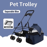 【Ready】Pet Stroller Foldable Pet Stroller Dengan Pet Cargo yang Dapat Dilepas Pet Carrier Outdoor St