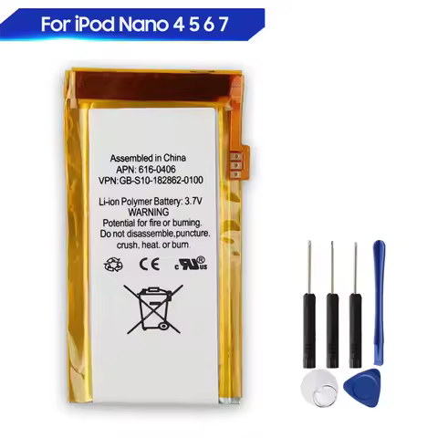 New Replacement Battery For Ipod Nano 4 5 6 7 Gen For Ipod Nano 4th 5th 6th 7th Generation 616-0406 