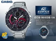 CASIO 手錶專賣店 國隆 ECB-900DB-1A 太陽能雙顯男錶 手機連接 ECB-900DB