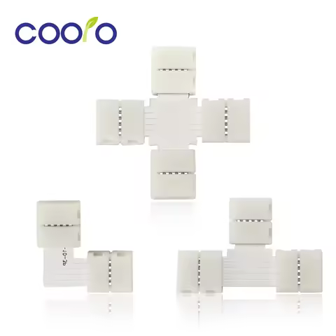 LED Strip Connectors 2 Pin 3 Pin 4 Pin 5 Pin 10mm Free Welding Connector L Shape T Shape X Shape for
