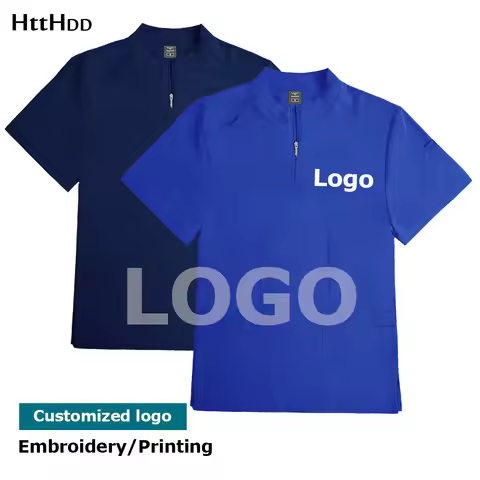 Printing or Embroidering Logos Nurse Uniform Unisex Scrub Set Healthcare Dentist Scrub Customized Lo