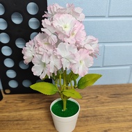 Sampai7an PBP111 / Tanaman Hias Anggrek Pot Bunga Mini Plastik Buatan Artificial Flowers Ornamen Dek