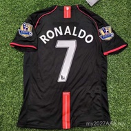 Retro Black Manchester United Jersey 2007-2008, Away From America Football Ronaldo #   7