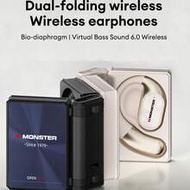 MONSTER AC530 หูฟังบลูทูธดีไซน์ใหม่, แบบคล้องหูพับได้, เบสหนักแน่น, ระบบตัดเสียงรบกวน ENC, เสียงคุณภ