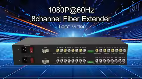 8-Ch SD/HD/3G-SDI over Single Fiber and RS485 CWDM Uncompressed Extender 1U Rack-Mountable