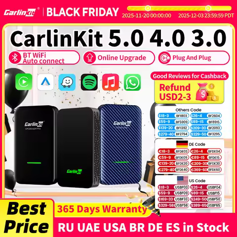 CarlinKit 5.0 4.0 3.0 CarPlay Wireless Dongle Activator Auto-connect For Audi Porshe Benz VW Volvo T