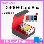 Card Storage Box PU Leather Card Storage Case with Dedicated Card Supporters Pokemon Card Storage (1