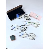 Green-angular female glasses with teen HotTrend plastic frame