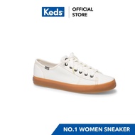 KEDS WF63491 KICKEDSTART SINCE 1916 CREAM Women's lace-up sneakers cream good