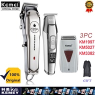 Kemei All Metal Professional Electric hair clipper ปัตตาเลี่ยนตัดผมแบบชาร์จไฟได้ชุดเครื่องตัดผม km19