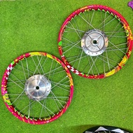 RIM ALLOY 17 x 1.40 ROSSI + HUB CHROM DAN SIAP PASANG MCM DLM GMBAR PNP MOTOR EX5 DREAM / W100 🇹🇭