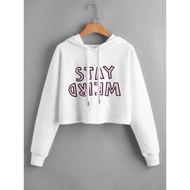 KOREAN CROPTOP STATEMENT CROPPED HOODIE COLLECTIONS