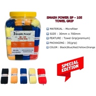 Smash POWER SP-105 ORIGINAL Thick Towel Racket GRIP/ BADMINTON Racket Towel GRIP