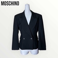 Moschino เบลเซอร์หญิงสีดำผ้าวูล