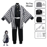 (Children) Anime Demon Slayer Cosplay Obanai Kimetsu No Yaiba Demon Slayer Cosplay Costume