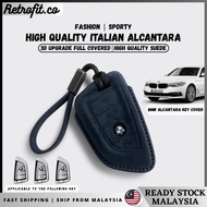 BMW Alcantara Car Key Cover Fully Protected Cover BMW 3D Upgrade Alcantara Design BMW F10 F30 G20 G3