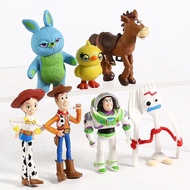 โมเดลทอยสตอรี่4 Toy Story 4 Woody Jessie Buzz Lightyear Bullseye Forky Ducky Bunny PVC 1ชุด7ตัว