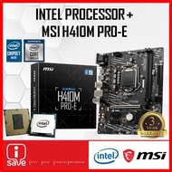 MSI H410M PRO-E H410 LGA1200 MOTHERBOARD + Intel 10TH GEN CORE PENTIIUM / I3 / I5 / I7 / I9 CPU COMB