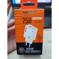 AMAYA 25W Charger Adapter Gan ACW-E47D USB-C USB-A Super charging 99% Original