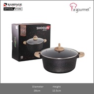 Shogun Granite Cookware Plus 28 x 12.5cm High Nonstick Casserole Pot with Induction (IH)