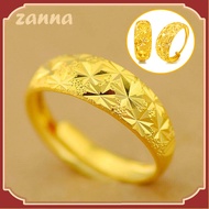 ของแท้100% ปรับขนาดได้ แหวนทองแท้ 1สลึง มีการรับประกัน ลายโปร่งหน้ามน น้ำหนัก (0.6 กรัม) ทองคำแท้ 96