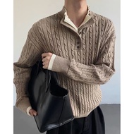 Double button sweater Long Sleeve A6