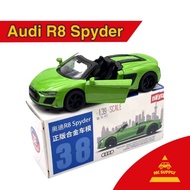 Alloy Diecast Audi R8 Spyder 1/39 Car Toy For Kids Die Cast Cars Toys