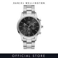 Daniel Wellington Iconic Chronograph 42mm Link Silver Onyx DW watches for men - Mens watch - Male wa