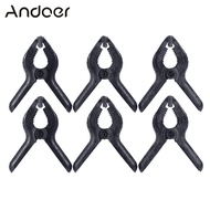 Andoer 6pcs Plastic Tight Clip Clamp Photographic Equipment Universal Use for Photography Studio Photo Paper Background Backdrop Stand Holder