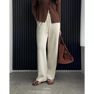 Designer Ribbed Pants | Women's pants | Highwaist Trousers | Ecinos