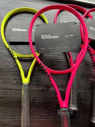 Wilson Clash 100l V2 ไม้เทนนิส Neon Pink Paris Pink ปรับแต่งคาร์บอนไฟเบอร์เทนนิสค้างคาวสําหรับผู้ชาย