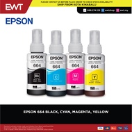 EPSON 664 INK BOTTLE (BLACK/CYAN/MAGENTA/YELLOW) - 100% ORIGINAL