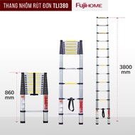 Thang nhôm rút đơn Nhập Khẩu 44M gấp gọn chính hãng FUJIHOME thang rút xếp gọn đa năng telescopic la