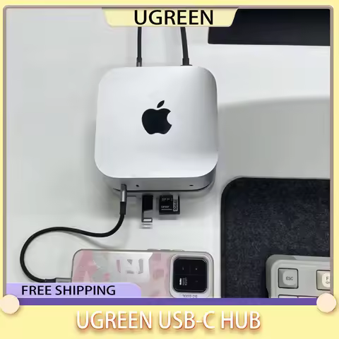 UGREEN 10Gbps USB-C Hub Dock for Mac Mini M1/Pro with USB-A/USB-C Ports And SD/TF Reader Support for
