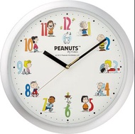 全新 日版 SNOOPY 史努比 銀色 掛牆鐘 33x4cm PEANUTS Official Product RHYTHM