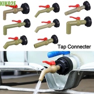 KIKO2E IBC Water Tank Adapter, Durable S60x6 Coarse Thread Irrigation Connector Valve, 1/2'' 3/4'' 1