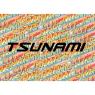 Tsunami bike frame decal