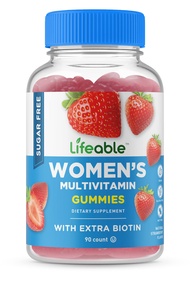 Lifeable Sugar Free Multivitamin for Women - Vegan Great Tasting - w/Vitamin A, C, D, E, B1, B2, Nia