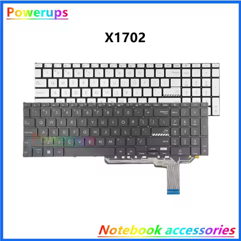 New Original Laptop/Notebook US Backlight Keyboard For Asus Vivobook 17 X1702 X1702Z X1702ZA Silver/