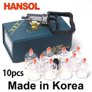 Hansol Buhang Korea 10 Cups Tempered Cupping Therapy Body Healthy Messager