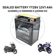 YTZ8 V YTZ8V SEALED BATTERY MOTOR YAMAHA R25 XMAX 250 BENELLI RFS150 KAWASAKI KLX150 BATERI KERING
