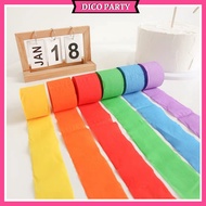 Crepe Crepe paper roll as a birthday decoration background.