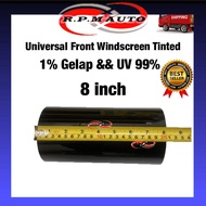 1-ROLL Black99% IR99%+UV99% Universal Front Windscreen Car Windscreen Tinted Universal tinted hitam 
