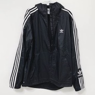 ADIDAS ORIGINALS LOGO ADICOLOR JACKET 防潑水 尼龍 防風 風衣 連帽 休閒 運動 外套 男版 黑色 M號 HC2006 JKT-M TP0_2311 TP0_23