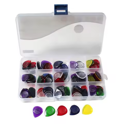 100pcs Alice Guitar Bass Picks AP-100JS Durable Clear Pure Color Plectrum 1.0 2.0 3.0 Mixed Small Si