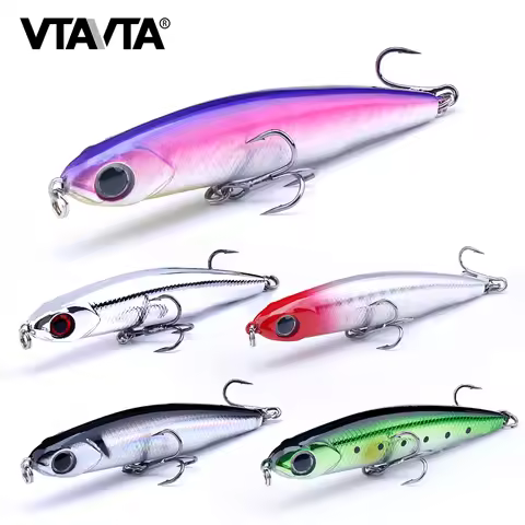 VTAVTA Sinking Pencil Wobbler Fishing Lure 3g/8g Trout Artificial Plastic Hard Bait Mini Minnow Cran
